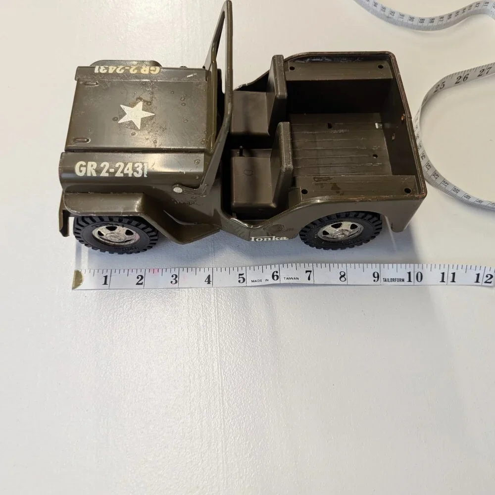 Vintage Tonka Metal Military Jeep